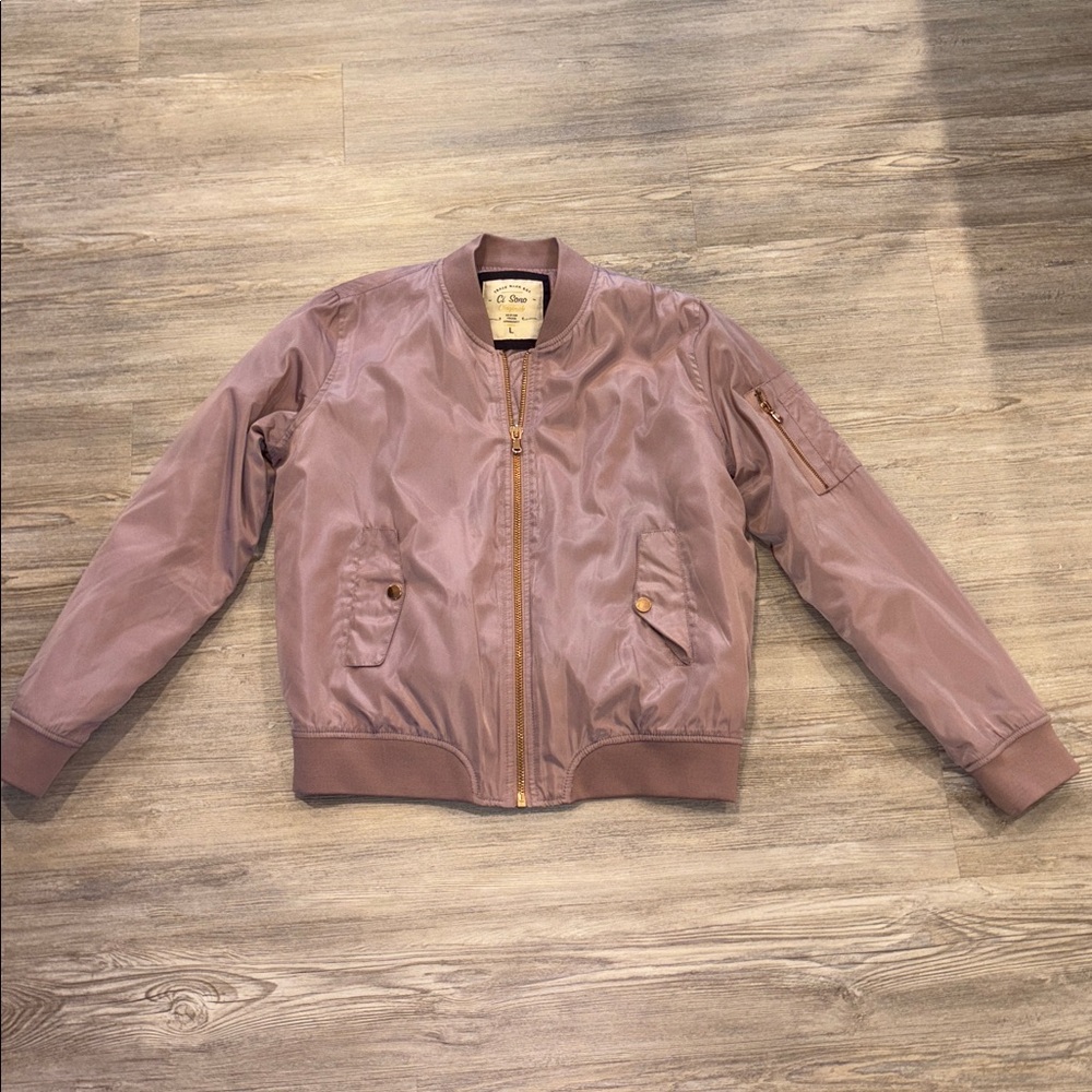 Women's Mauve Bomber Jacket